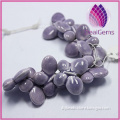 Bead porcelain purple 30X24x7mm butterfly